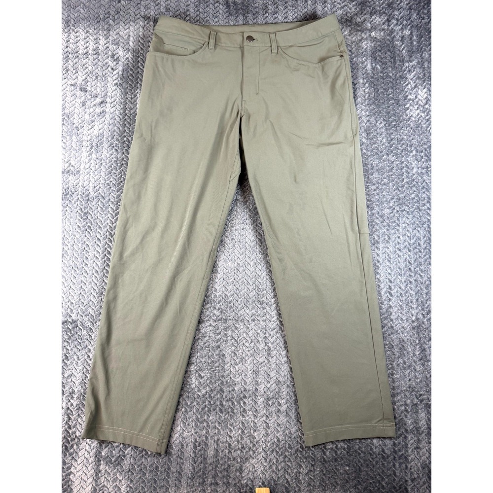 Lululemon ABC Pants 36x29 Green Stretch Classic Fit Chino Straight Leg 5 Pocket